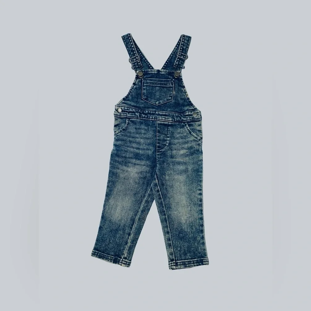 NWOT Adorable Farmer Girls Wonder Nation Toddler Girls Jean Sparkle Overalls 2T